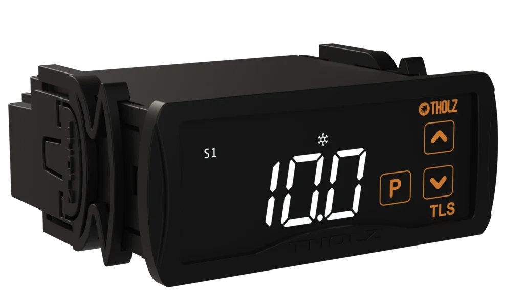 TLS Convencional Tholz, termostato digital para refrigeração com display frontal para controle preciso de temperatura.