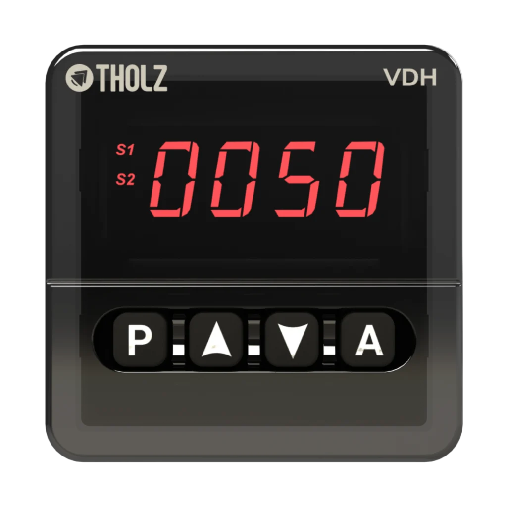 VDH1365R Tholz, controlador de velocidade industrial com display digital frontal para ajuste e monitoramento preciso de velocidade.