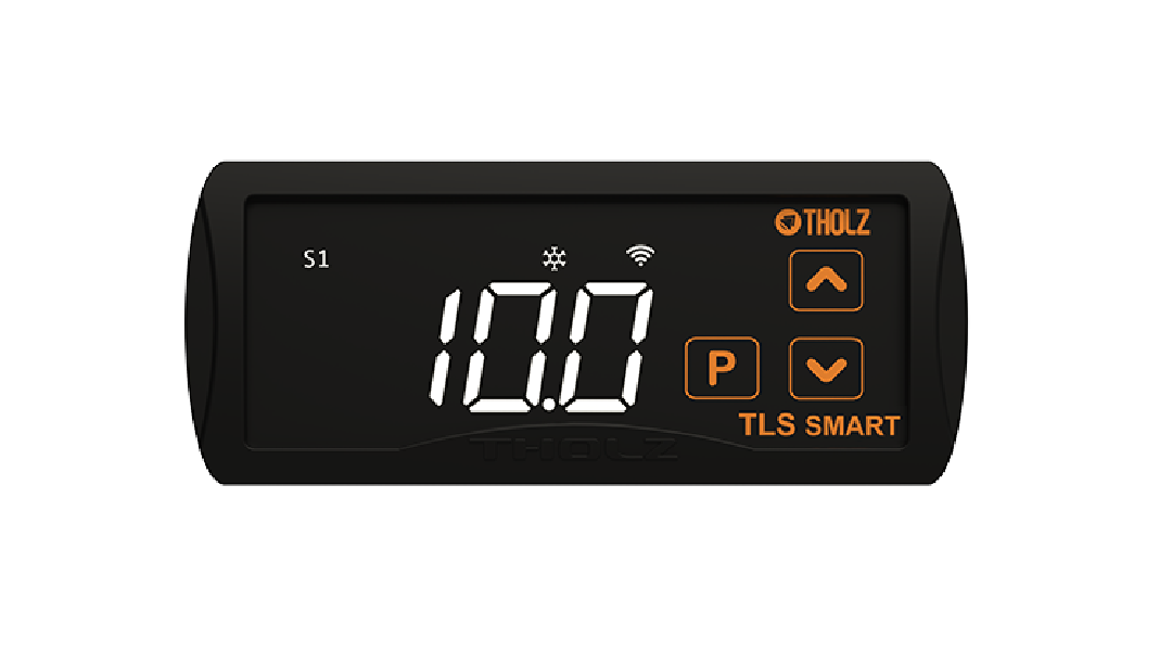 TLS Smart Tholz, termostato digital para refrigeração com display frontal e interface intuitiva para controle preciso de temperatura.
